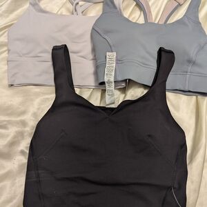lululemon athletica Sports Bras - Black, Gray, Cream